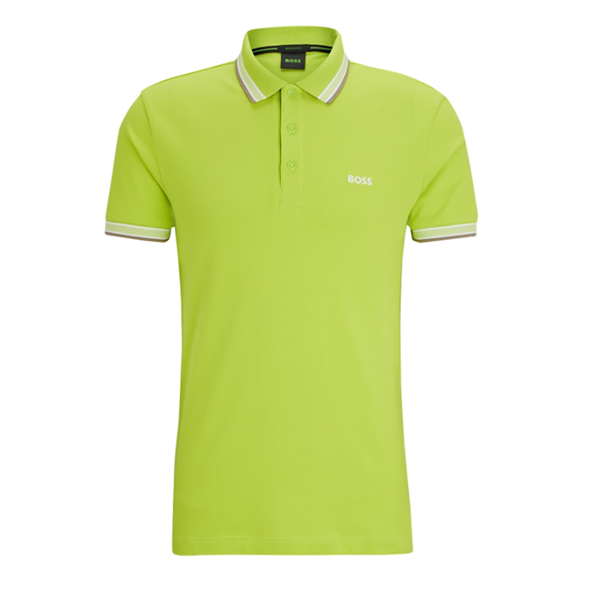 BOSS 'PADDY' REGULAR FIT POLO IN LIME