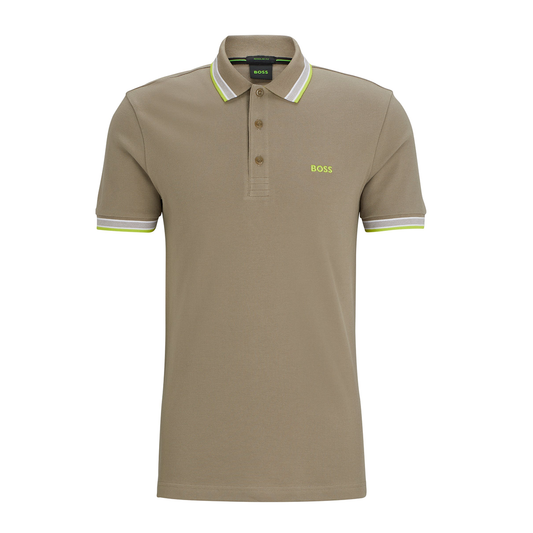 BOSS 'PADDY' REGULAR FIT POLO IN BEIGE