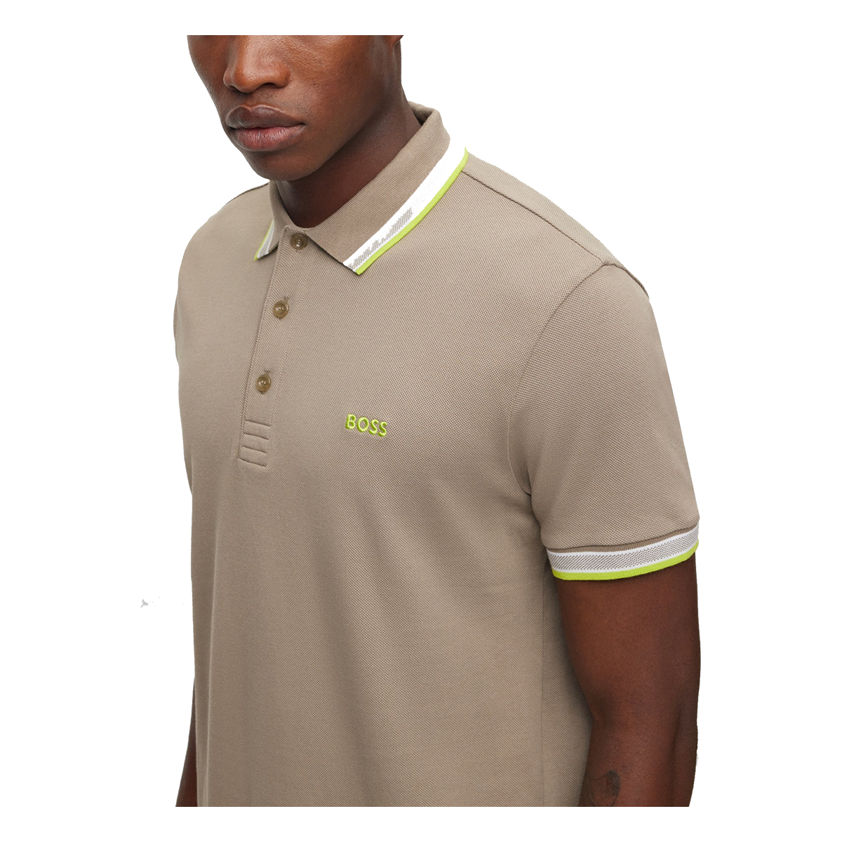 BOSS 'PADDY' REGULAR FIT POLO IN BEIGE