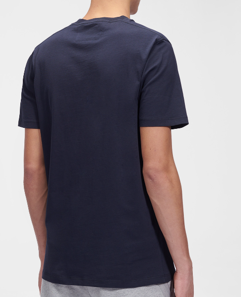 CP COMPANY 30/1 JERSEY LOGO T-SHIRT IN NAVY