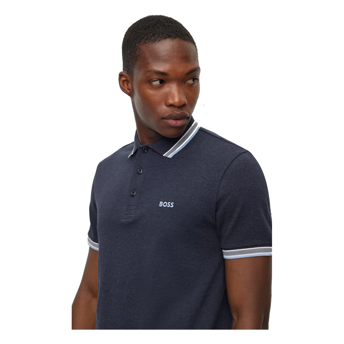 BOSS 'PADDY' REGULAR FIT POLO IN DARK BLUE