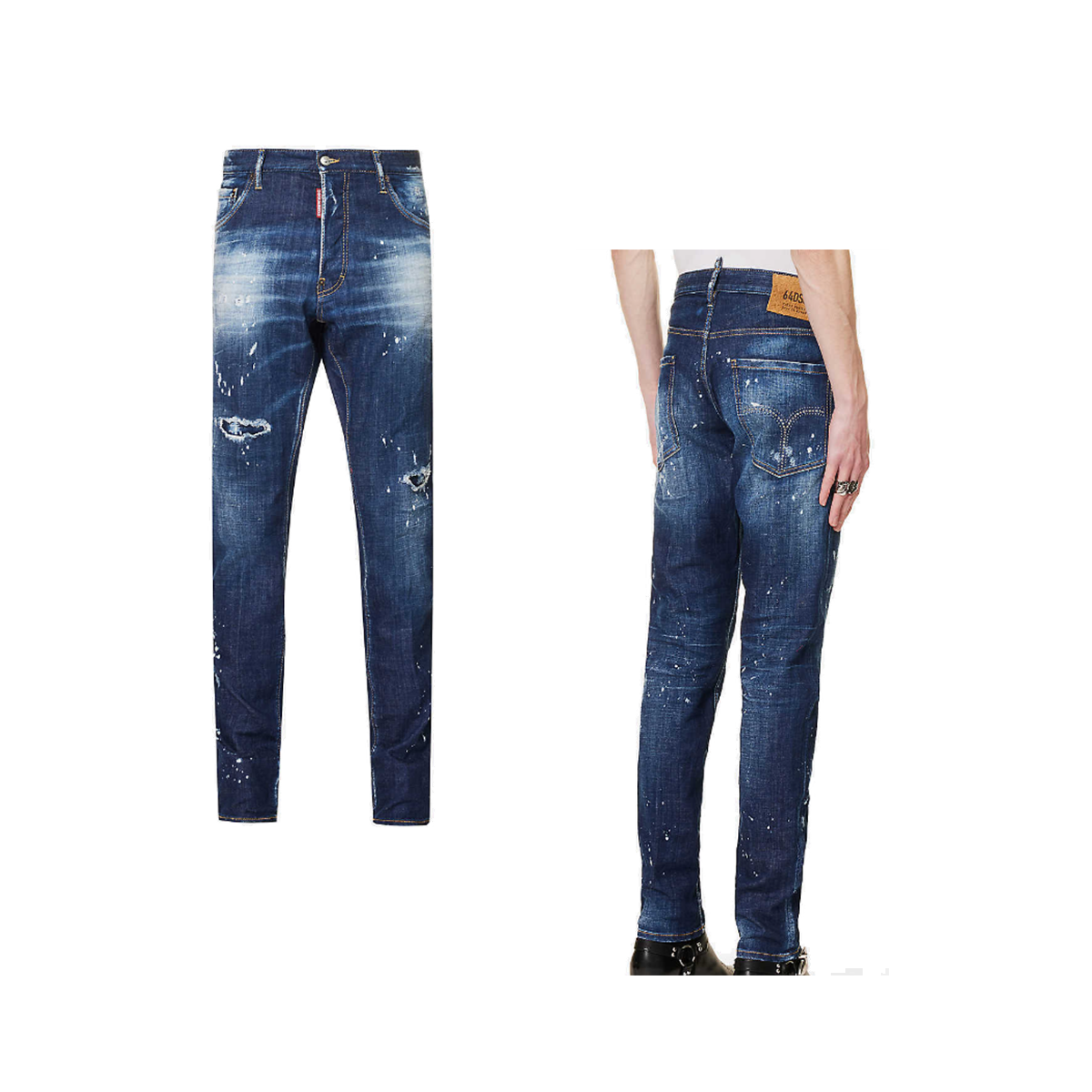 DSQUARED2 COOL GUY DISTRESSED JEANS IN BLUE