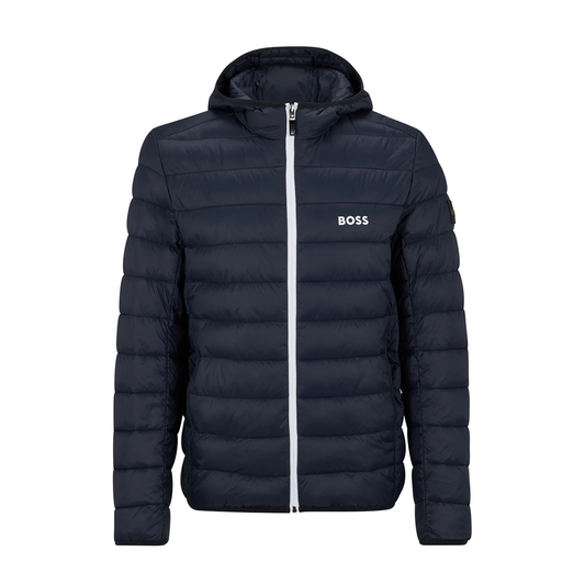 BOSS J-THOR WATER REPELLENT PUFFER JACKET IN NAVY BLUE