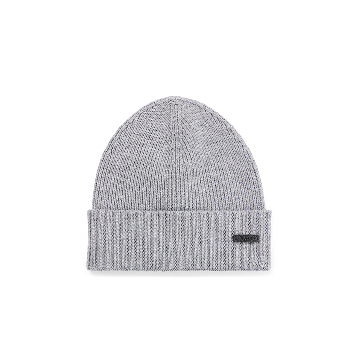 BOSS 'STYLE FATI' BEANIE IN LIGHT GREY