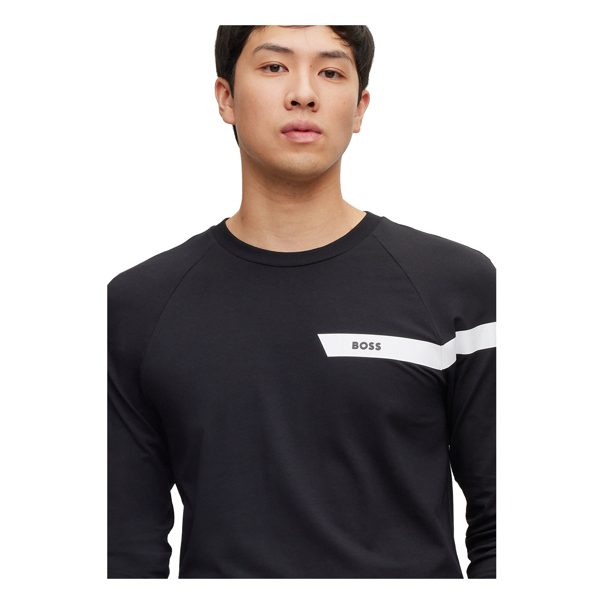 BOSS 'TOGN' LONG SLEEVE T-SHIRT IN BLACK