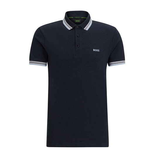 BOSS 'PADDY' REGULAR FIT POLO IN DARK BLUE