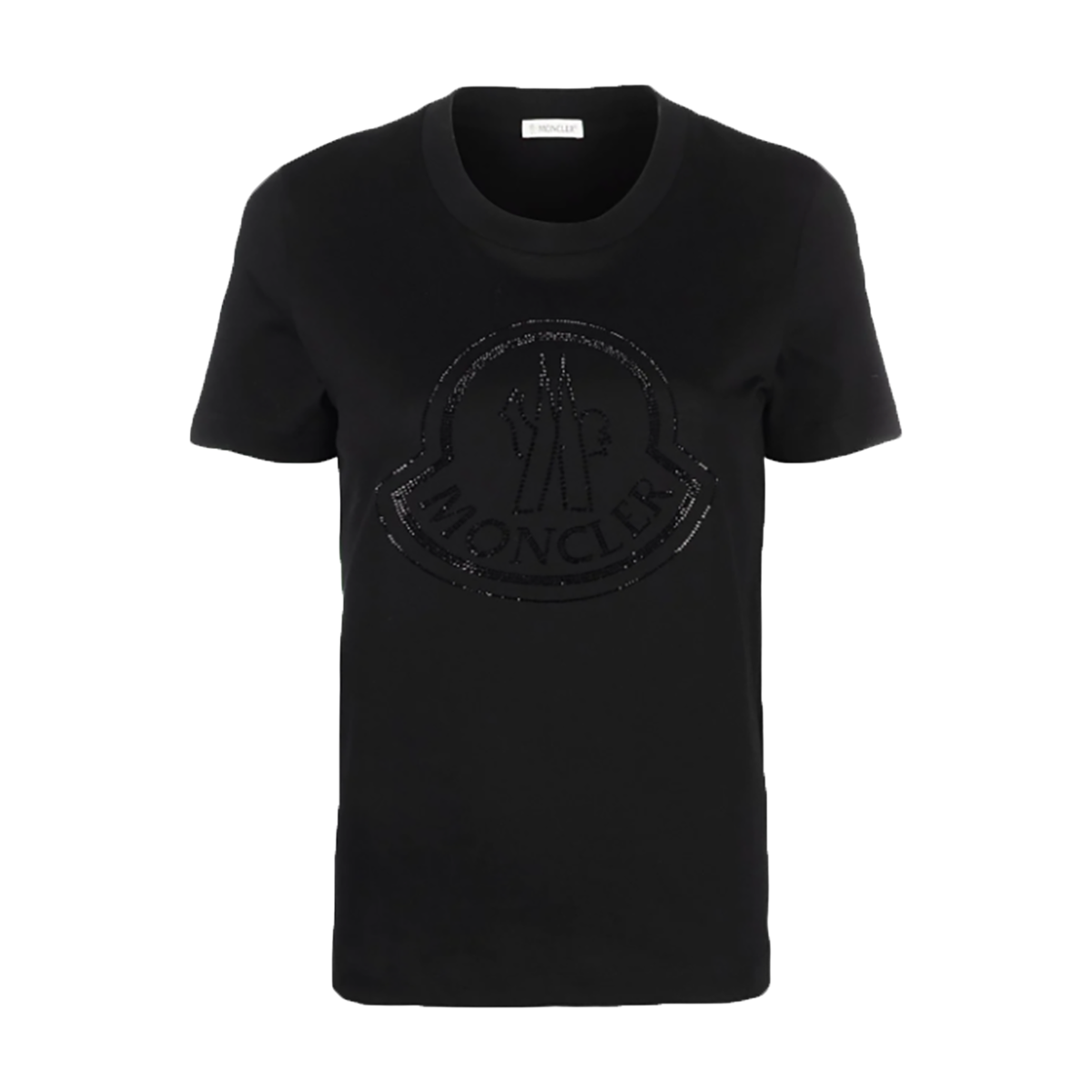 MONCLER MAGLIA GIROCOLLO T-SHIRT IN BLACK