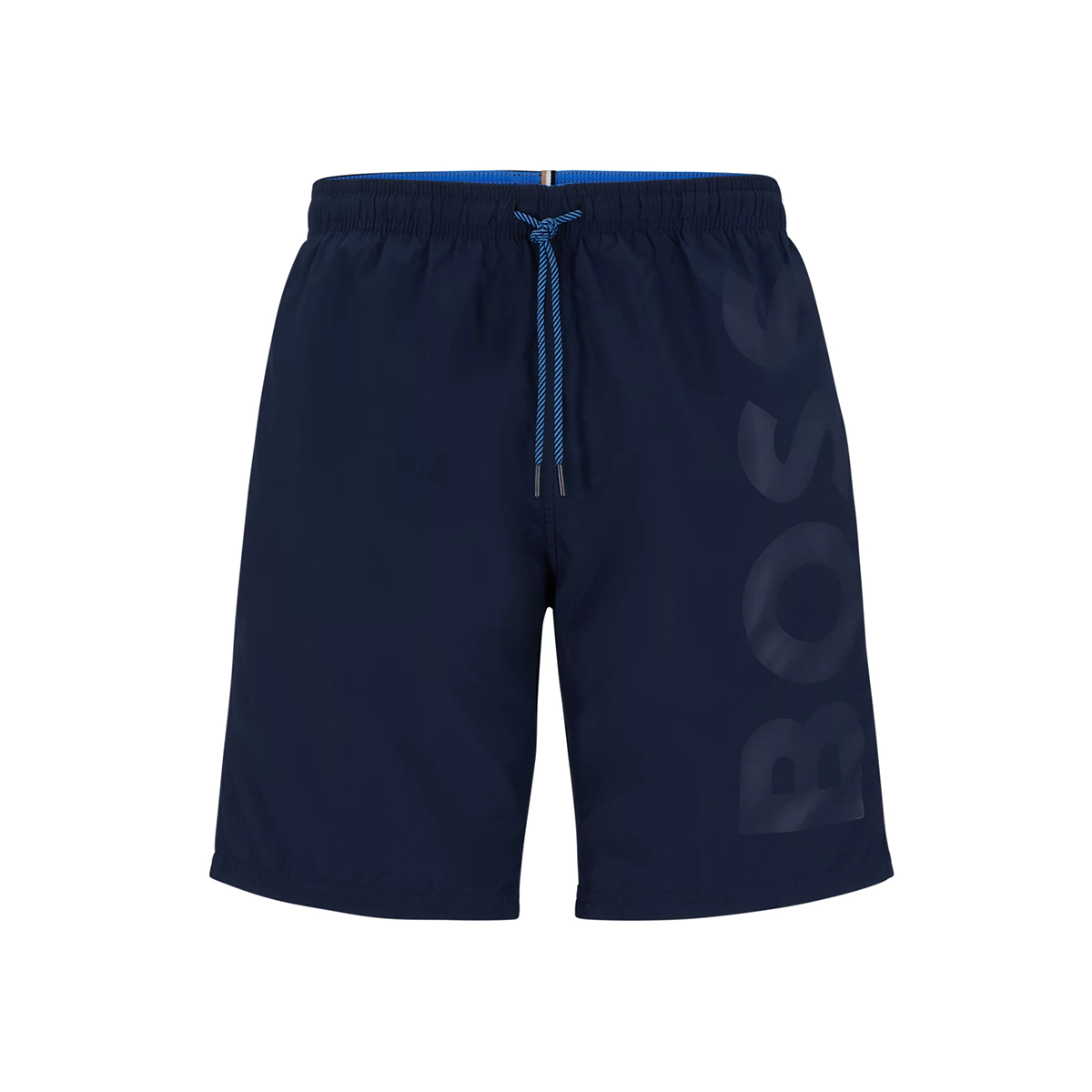 BOSS ORCA LOGO EMBOSSED SHORTS IN NAVY