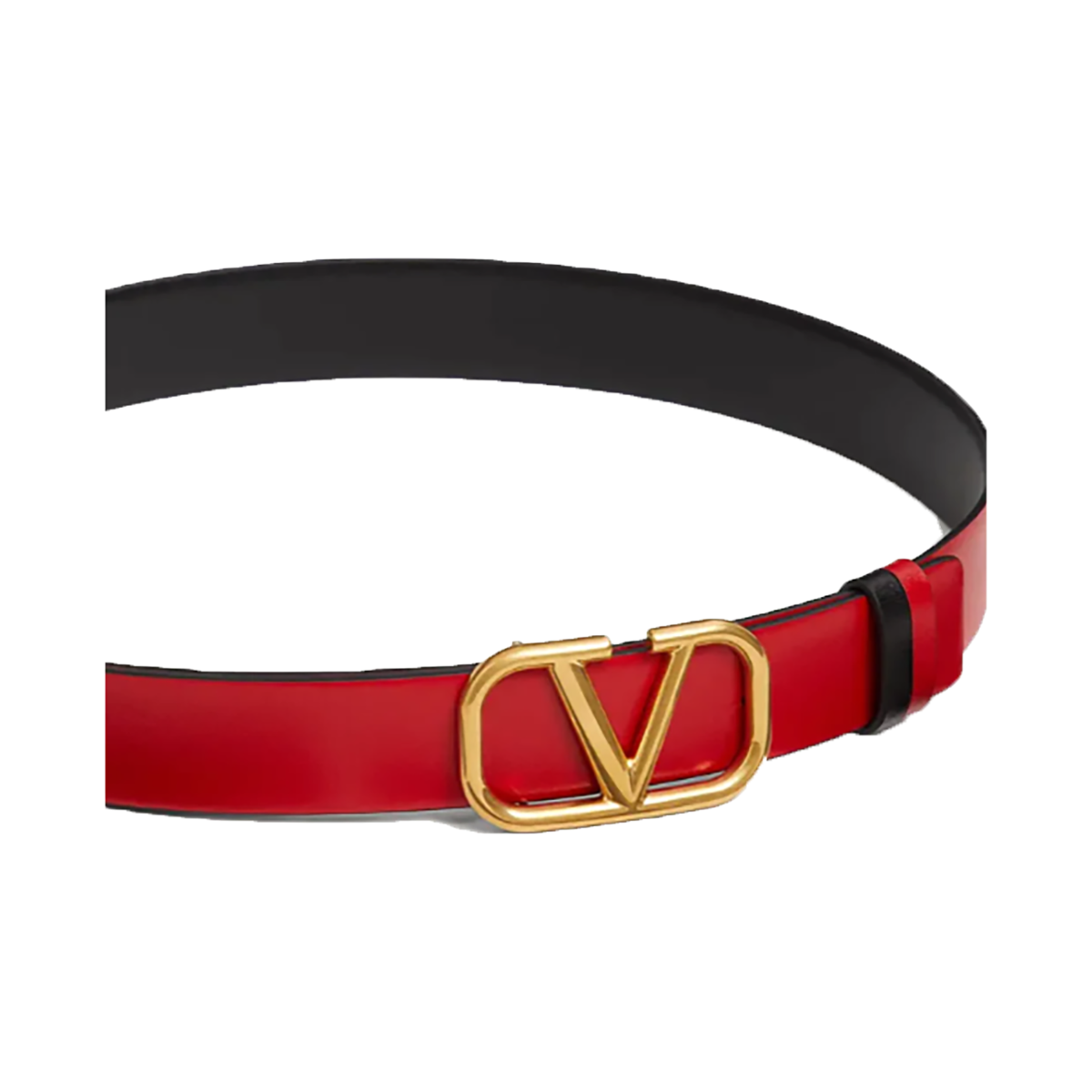 VALENTINO LOGO REVERSIBLE BELT IN RED/BLACK