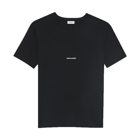 YSL SAINT LAURENT RIVE GAUCHE T-SHIRT IN BLACK