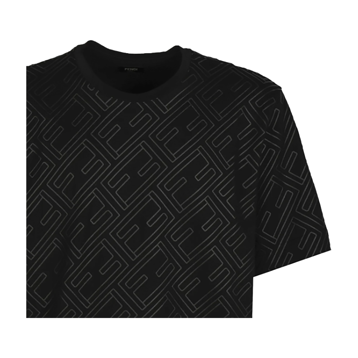 FENDI JERSEY FF LOGO T-SHIRT IN BLACK