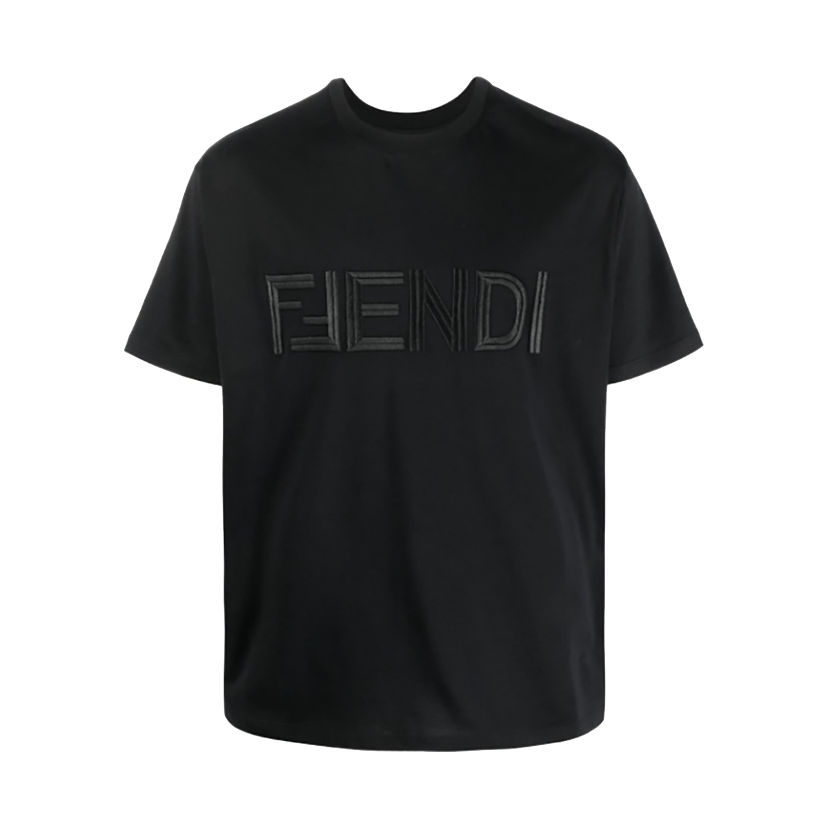 FENDI LOGO T-SHIRT IN BLACK