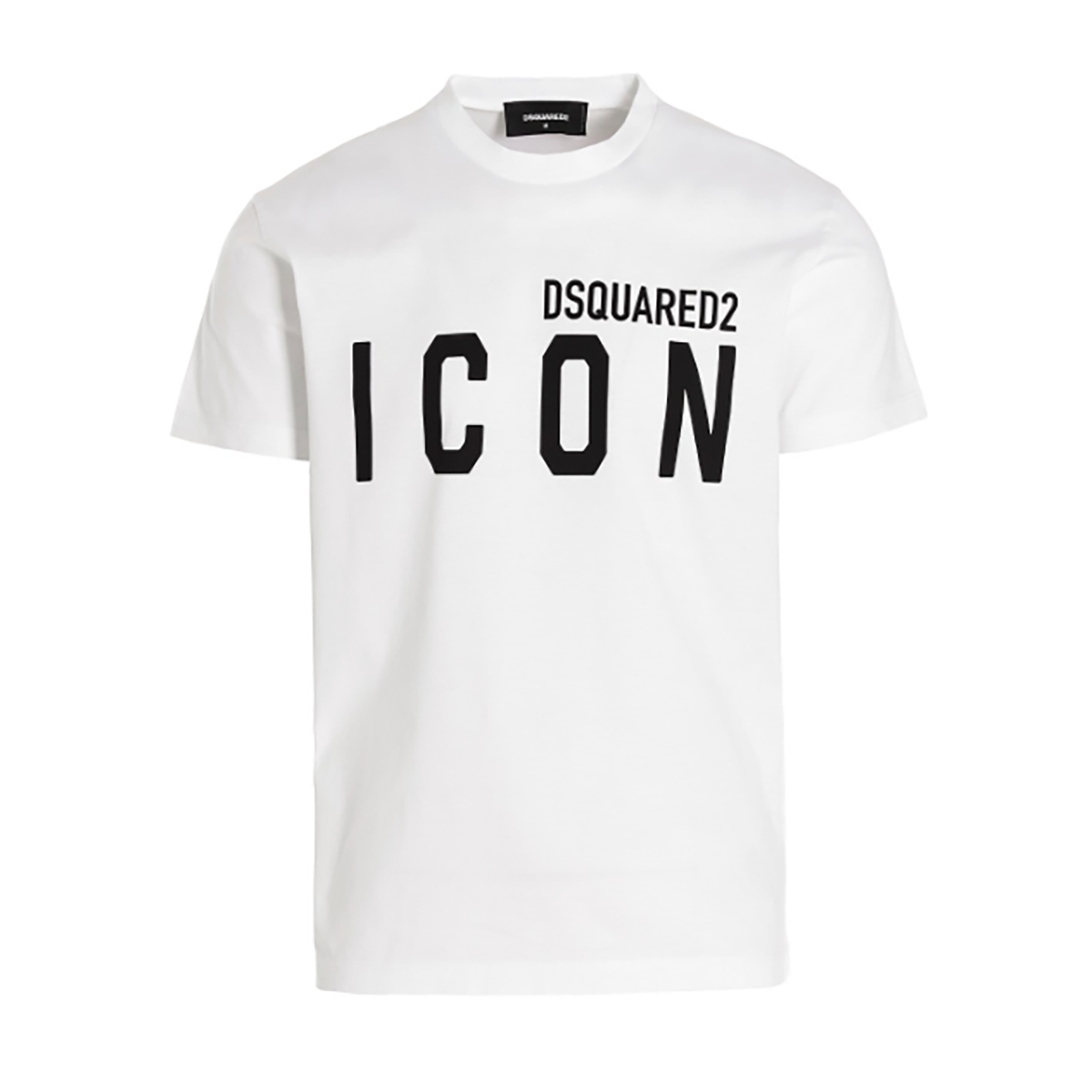 DSQUARED2 ICON LOGO PRINT T-SHIRT IN WHITE