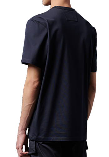 CP COMPANY 30/1 JERSEY LOGO T-SHIRT IN NAVY