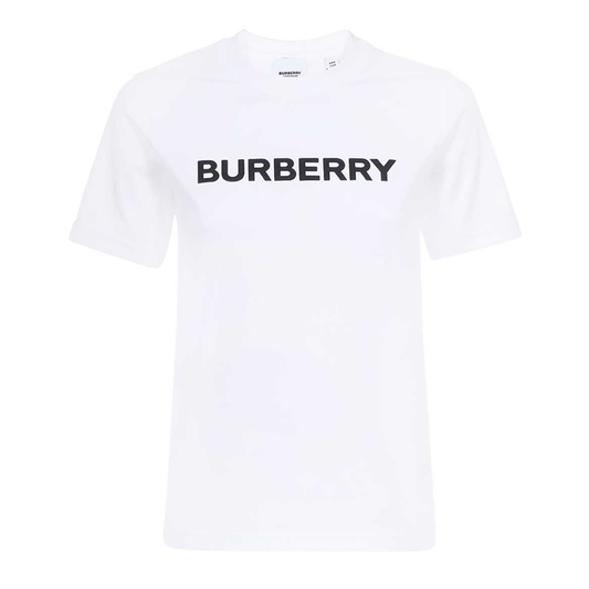 BURBERRY WOMENS LOGO T-SHIRT IN WHITE