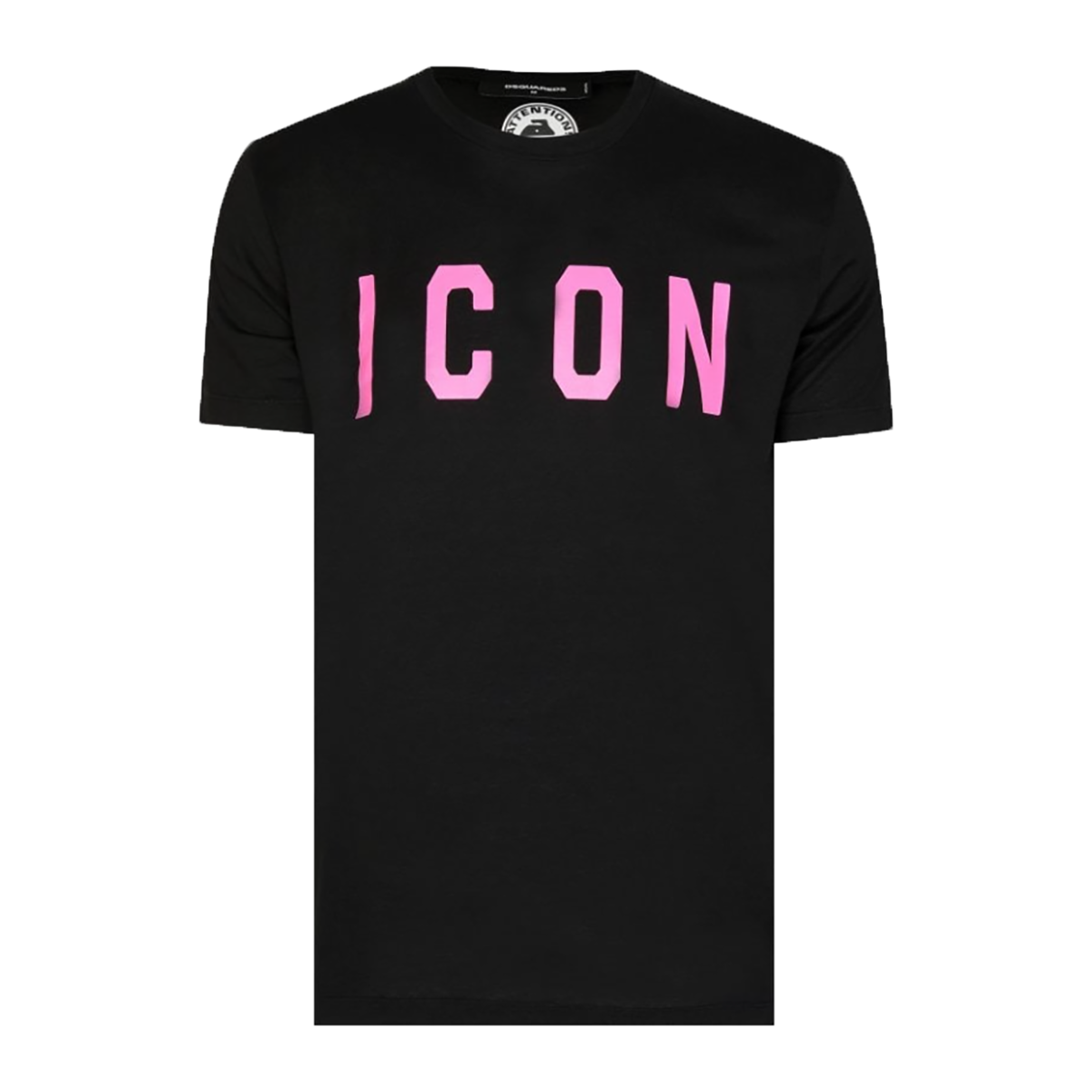 DSQUARED2 PINK ICON T-SHIRT IN BLACK