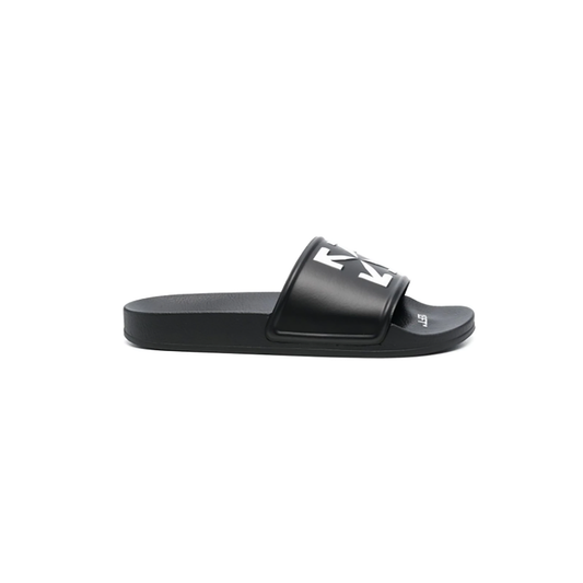 OFF-WHITE ARROWS LOGO PRIN SLIDERS IN BLACK