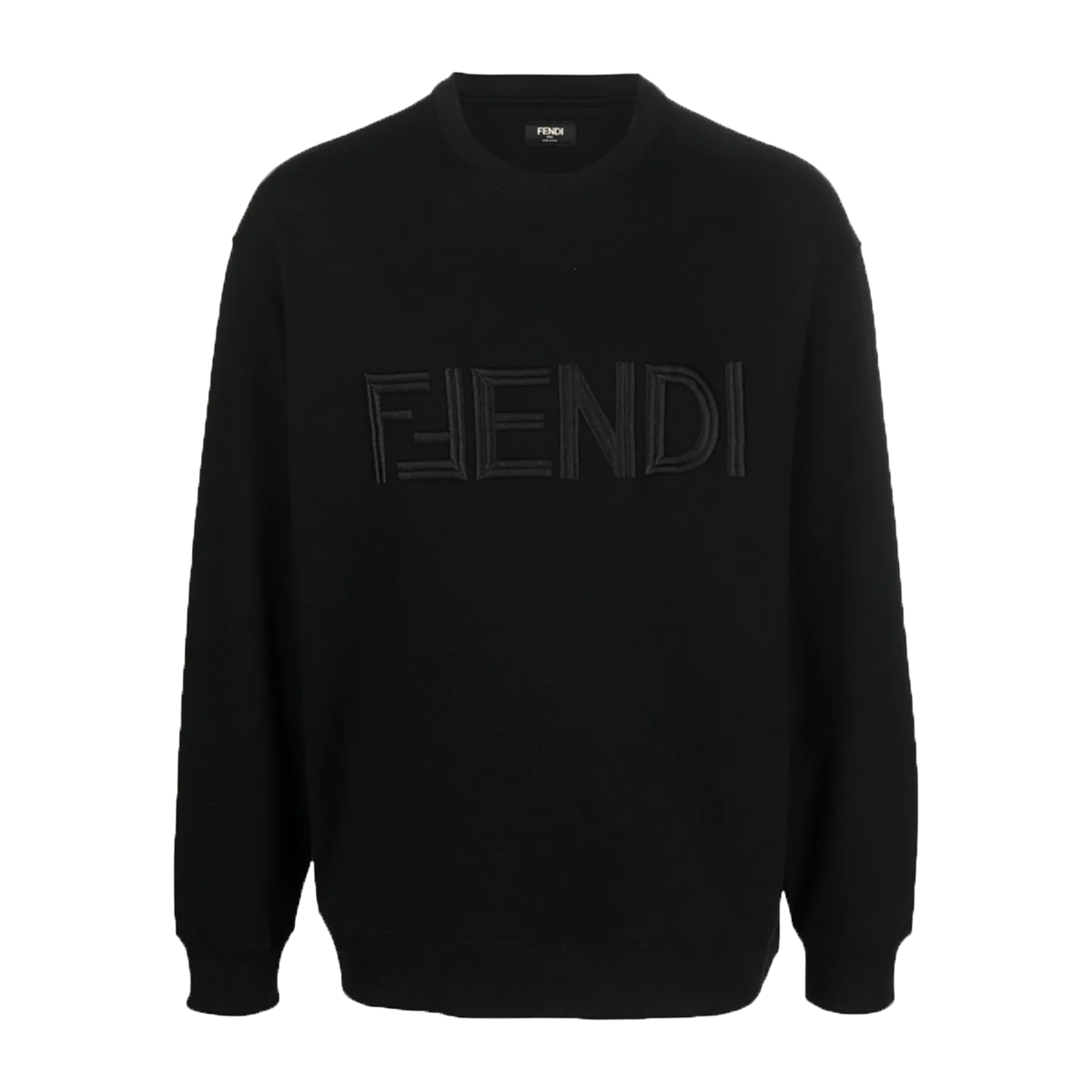 FENDI FF LOGO SWEATSHIRT IN BLACK