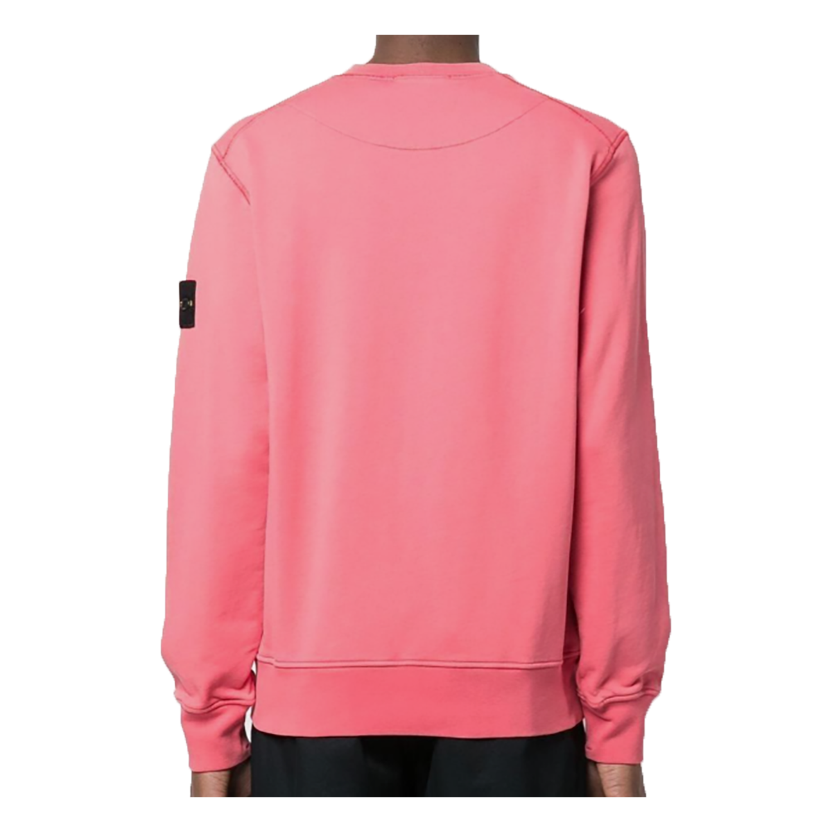 STONE ISLAND CREW NECK SWEATER IN PINK