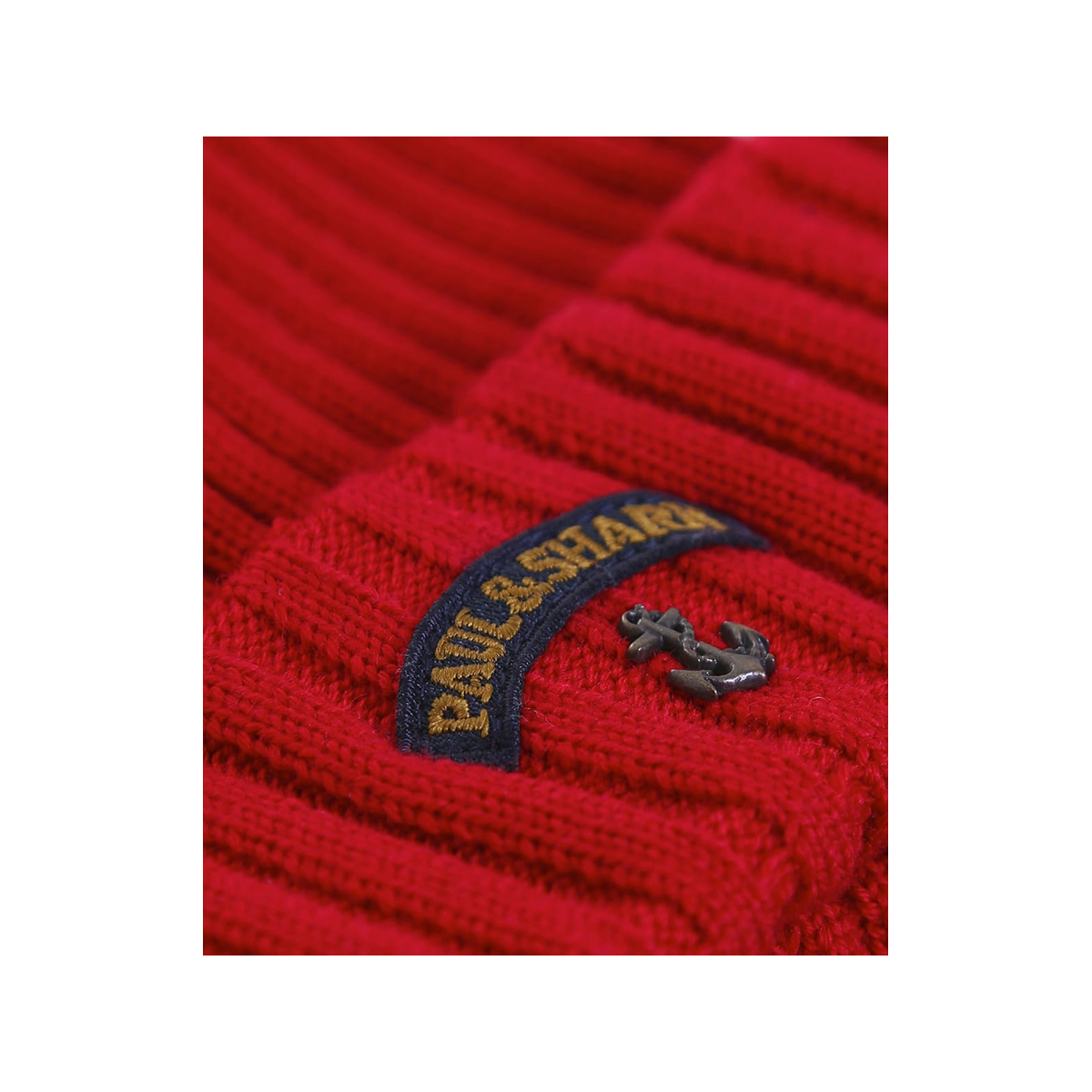 PAUL & SHARK YACHTING RIBBED BEANIE IN RED