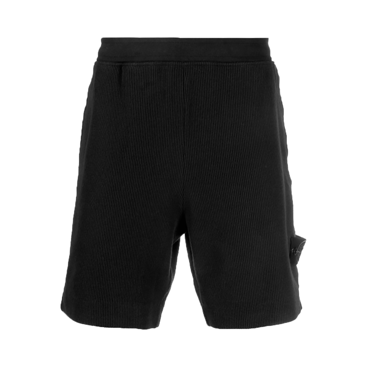 STONE ISLAND COMPASS MOTIF SHORTS IN BLACK