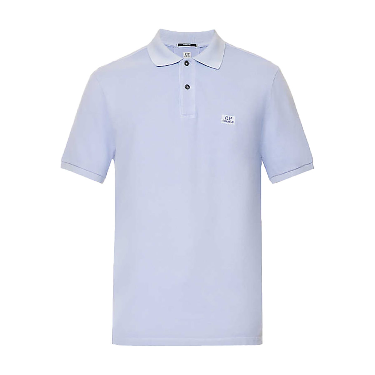 CP COMPANY BRAND EMBROIDERED POLO IN PURPLE