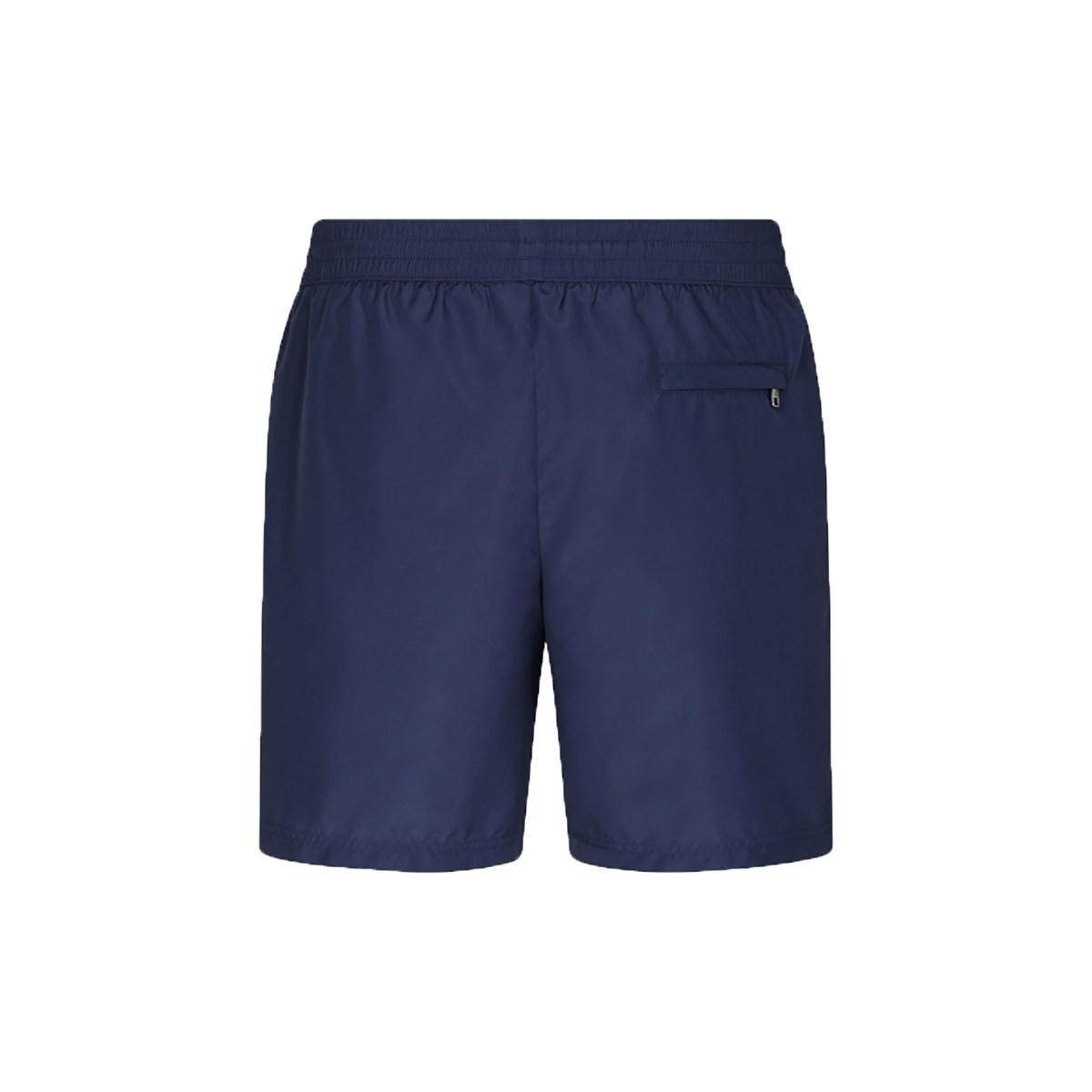 DOLCE AND GABBANA LOGO BADGE SWIM SHORTS IN BLUE