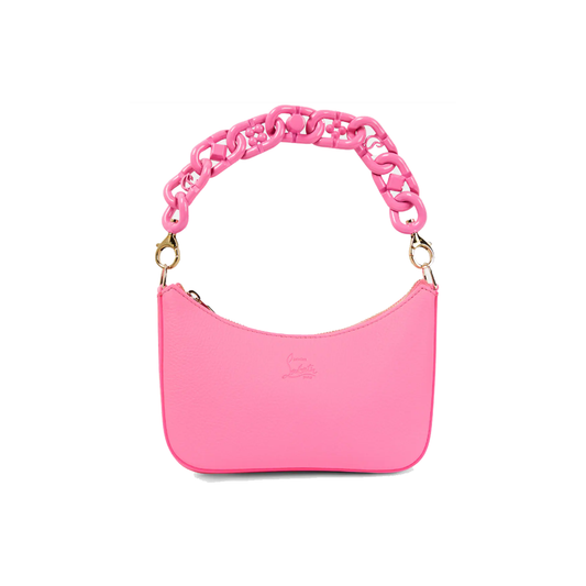 LOUBOUTIN LOUBILA CHAIN MINI BAG IN HOT PINK