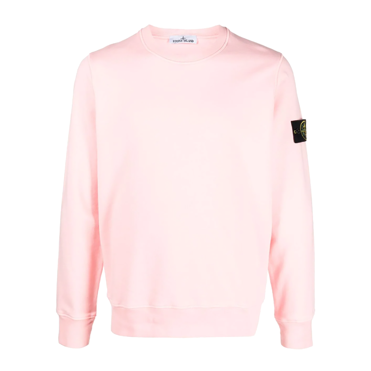 STONE ISLAND CREW NECK SWEATER IN PINK