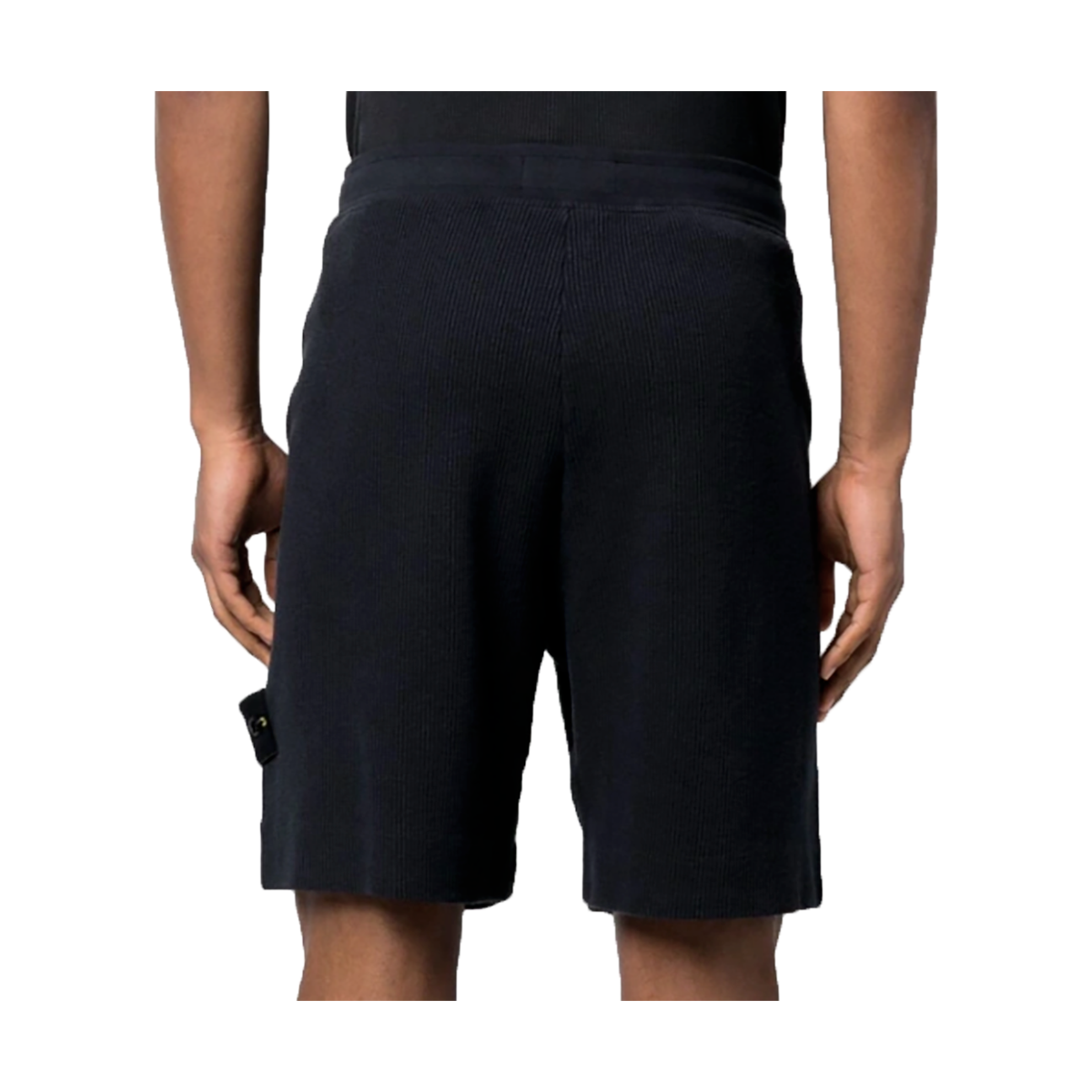 STONE ISLAND COMPASS MOTIF SHORTS IN BLACK