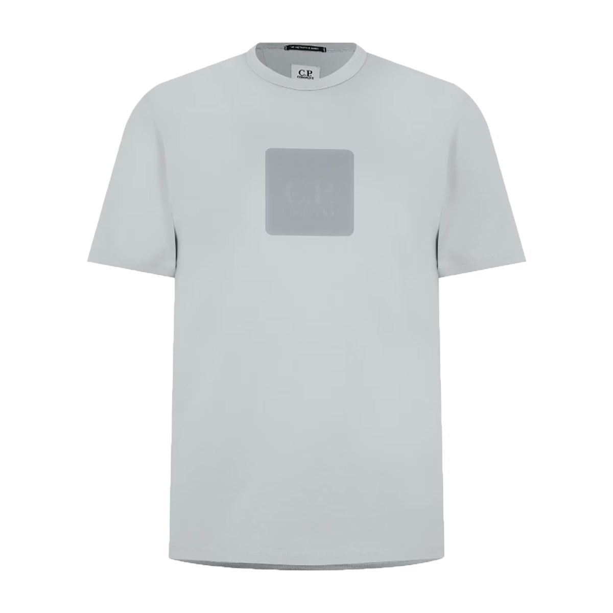 CP COMPANY METROPOLIS LOGO T-SHIRT IN LIGHT BLUE