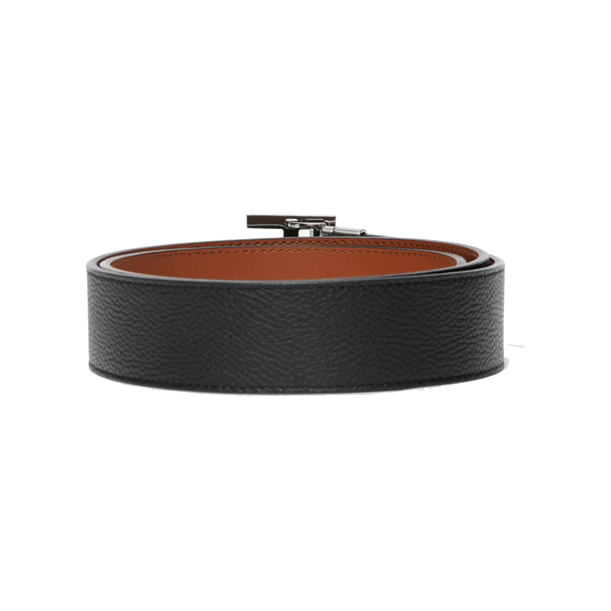 BURBERRY TB MONOGRAM BUCKLE REVERSIBLE BELT IN BLACK/BROWN