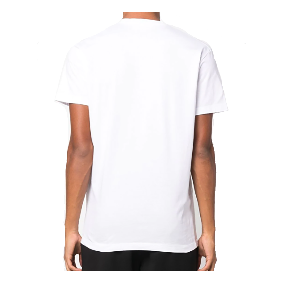 DSQUARED2 ICON DOG PRINT T-SHIRT IN WHITE