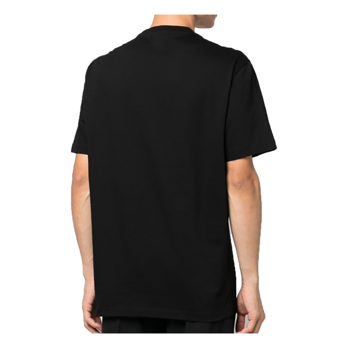 VERSACE BAROCCO SILHOUETTE LOGO T-SHIRT IN BLACK