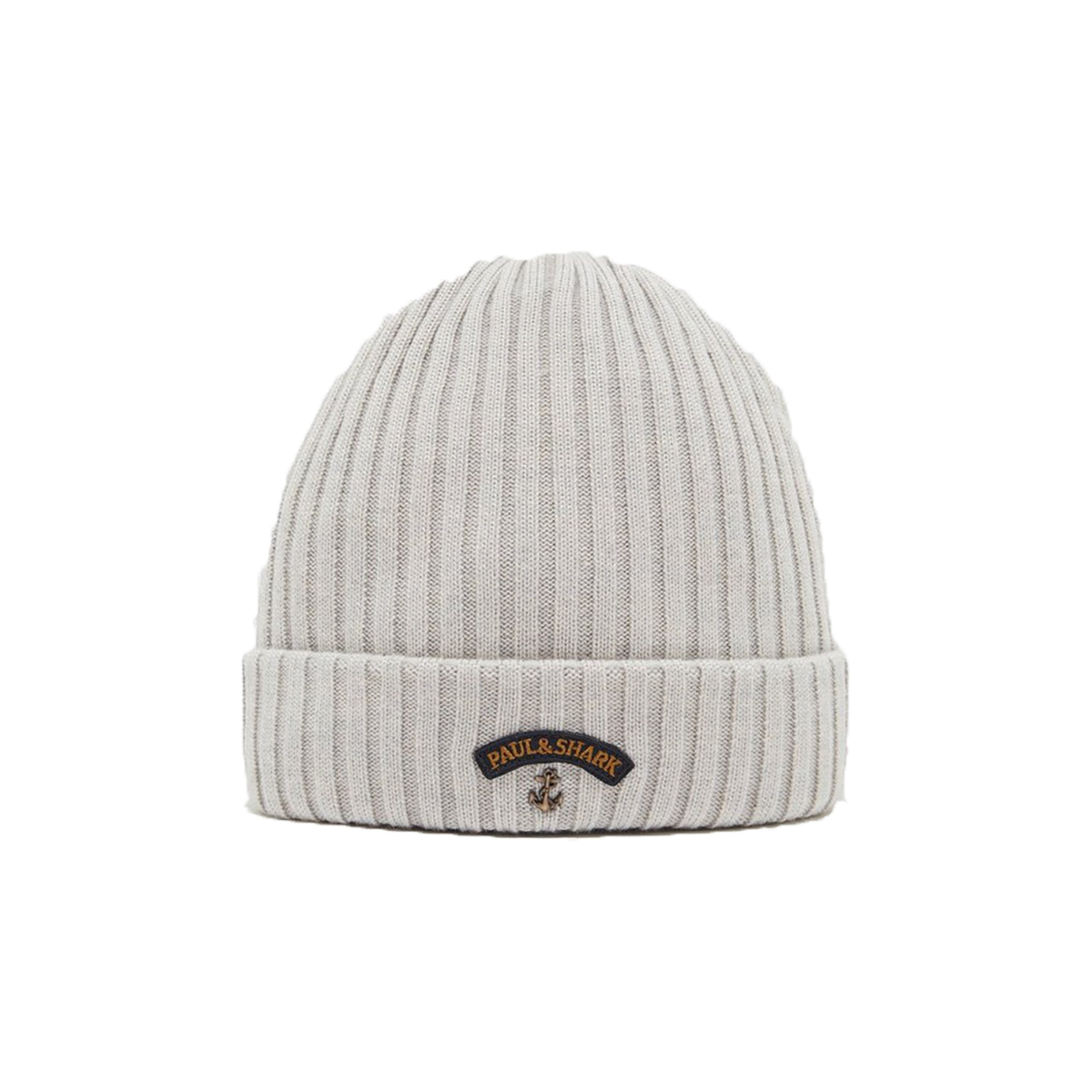 PAUL & SHARK YACHTING RIBBED BEANIE IN GREY