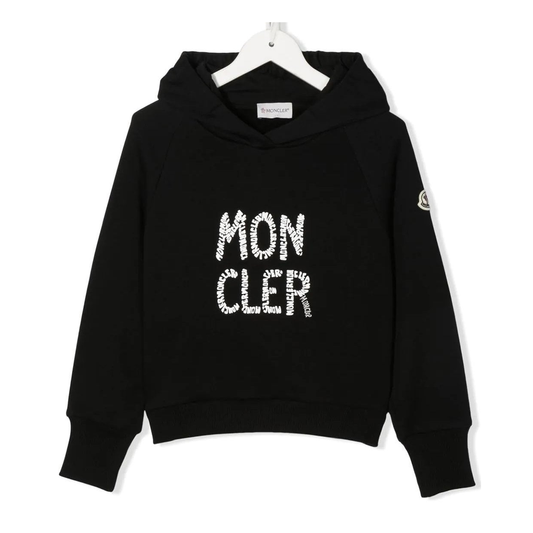 MONCLER JUNIOR HOODIE IN BLACK