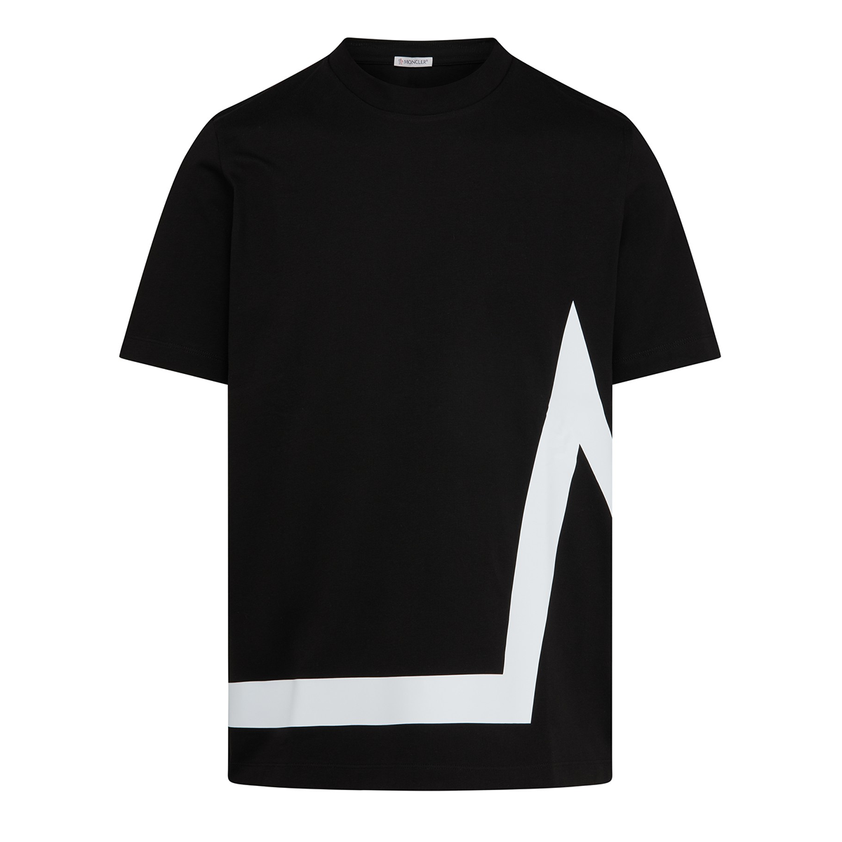 MONCLER JUNIOR LOGO T-SHIRT IN BLACK