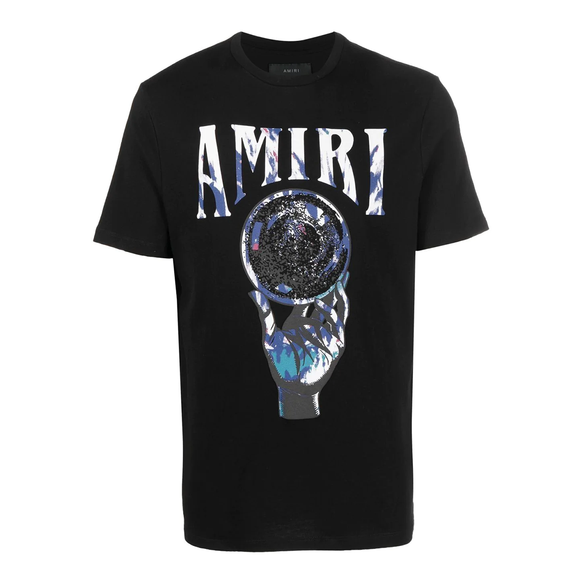 AMIRI CRYSTAL BALL COTTON T-SHIRT IN BLACK