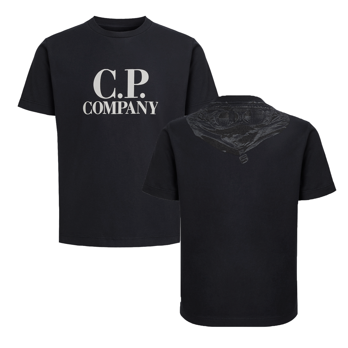 CP COMPANY JUNIOR JERSEY GOGGLE T-SHIRT IN BLACK