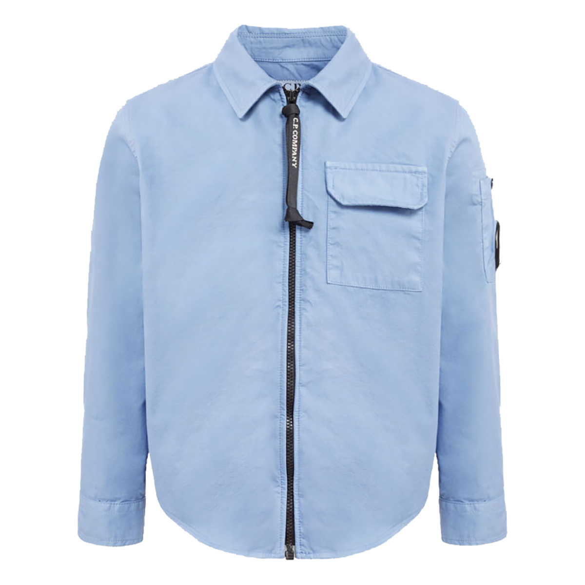 CP COMPANY JUNIOR ZIPPED OVERSHIRT IN BLUE