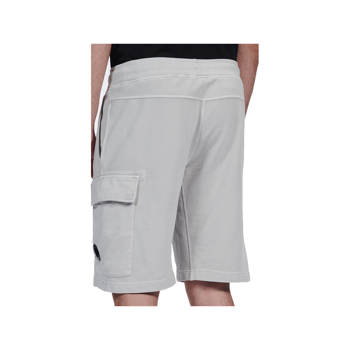 CP COMPANY COTTON FLEECE SHORTS IN GREY