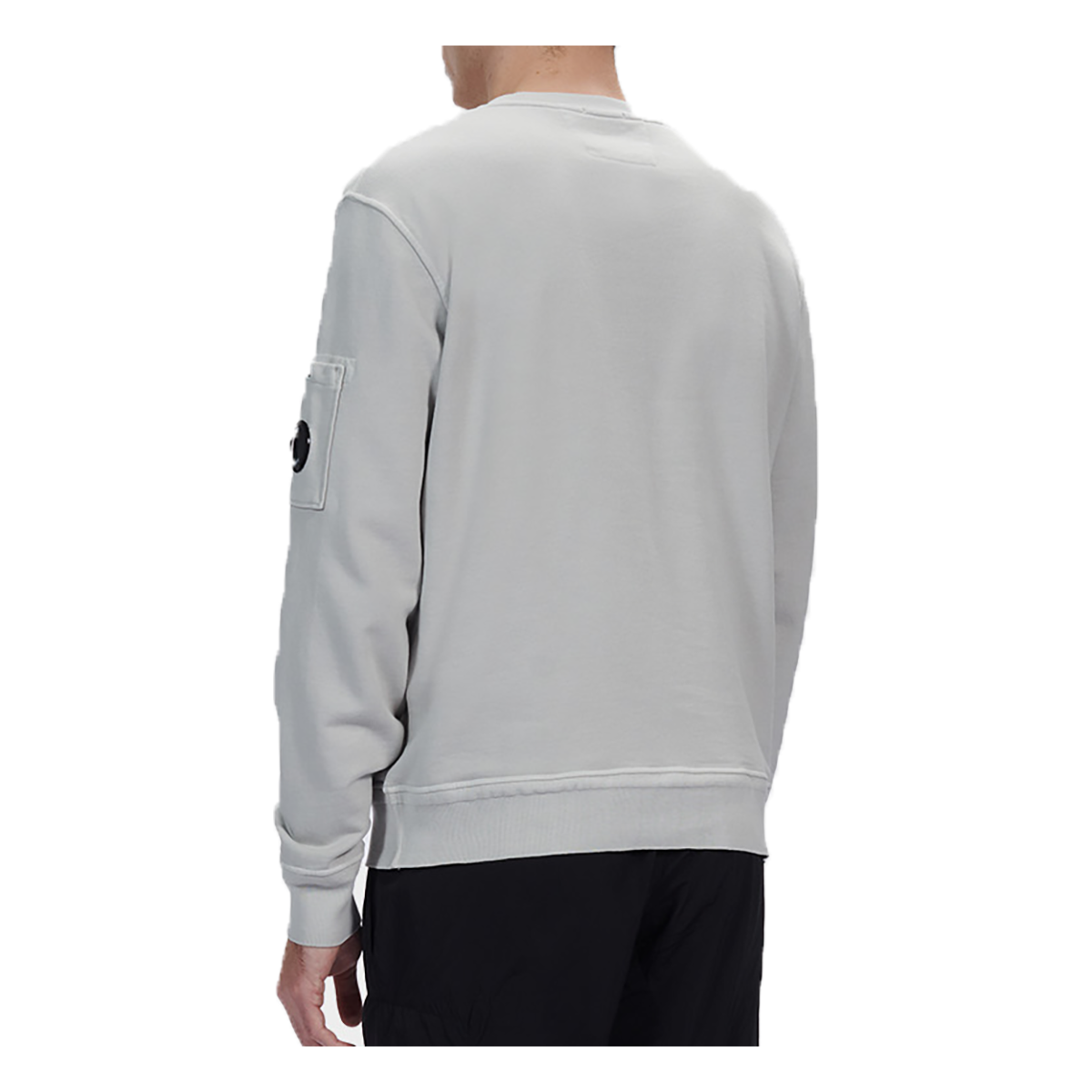 CP COMPANY COTTON FLEECE RESIST DYED SWEATER IN GREY