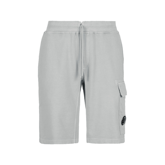 CP COMPANY COTTON FLEECE SHORTS IN GREY