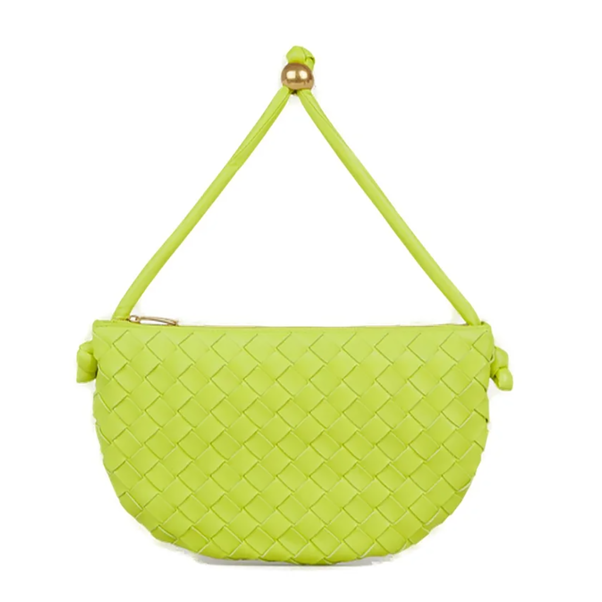 BOTTEGA VENETA TURN SMALL TOTE BAG IN LIME GREEN