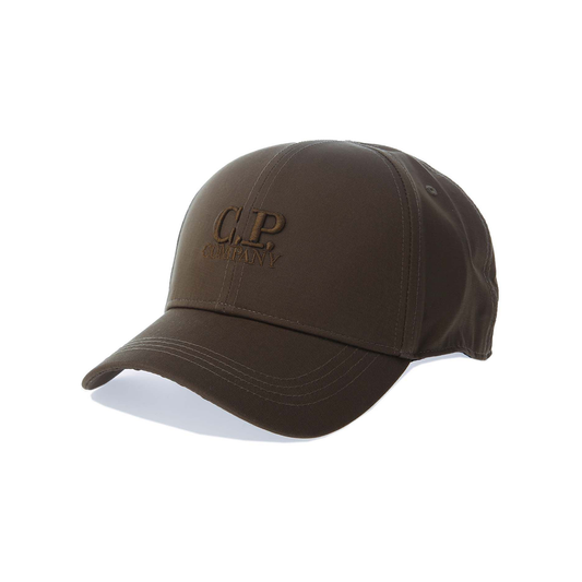 CP COMPANY JUNIOR LOGO CAP IN GREEN