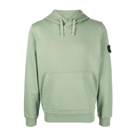 STONE ISLAND HOODED SWEATER IN GREEN