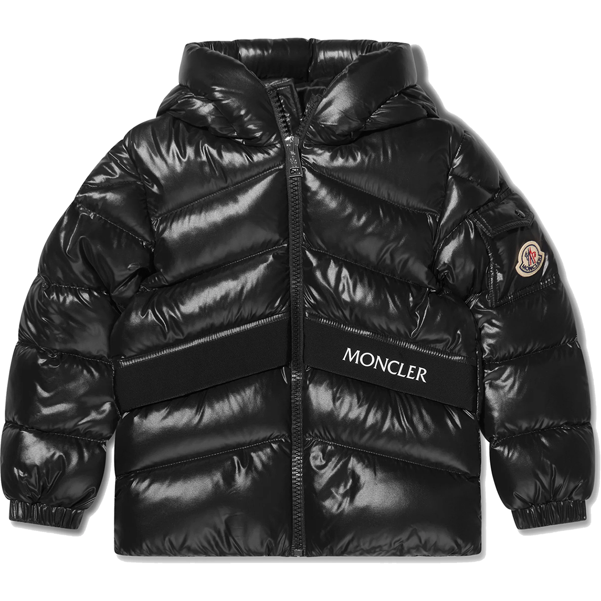 MONCLER JUNIOR 'GROSEILLER' JACKET IN BLACK