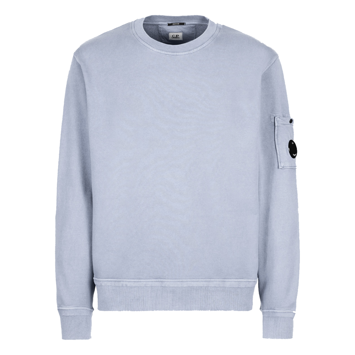 CP COMPANY COTTON DYED RESIST DYED SWEATER IN LILAC