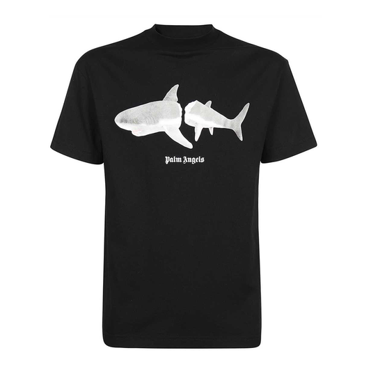 PALM ANGELS SHARK CLASSIC T-SHIRT IN BLACK