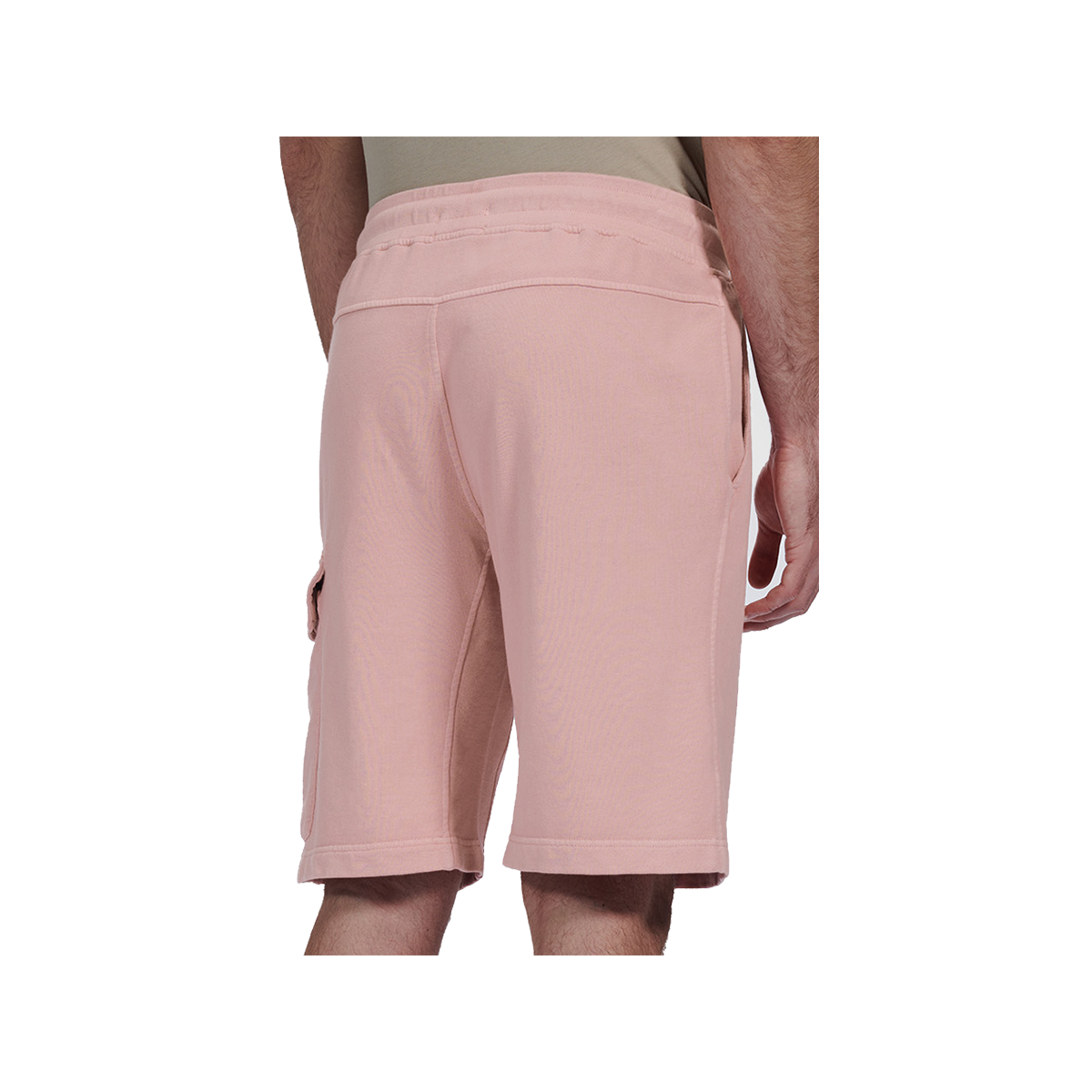 CP COMPANY COTTON FLLECE SHORTS IN PINK